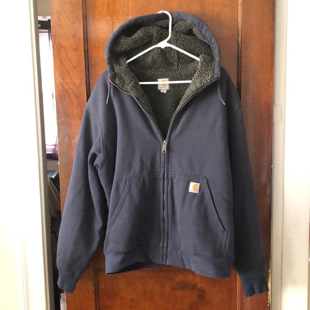 Carhartt Mens Sherpa Lined Hoodie Sweatshirt (L)